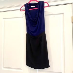 Lush royal blue and black dress